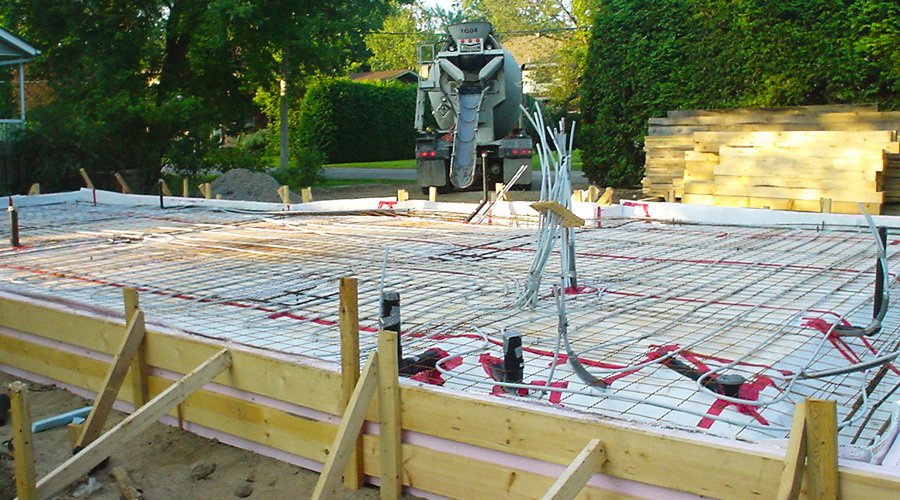 realisation dalle de béton sur terre-plein