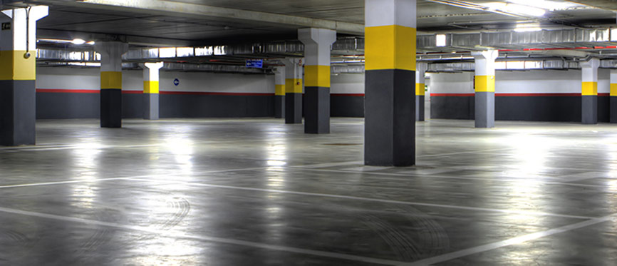 Dallage en beton pour parking avec quartz