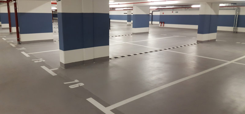 dalle beton parking garage