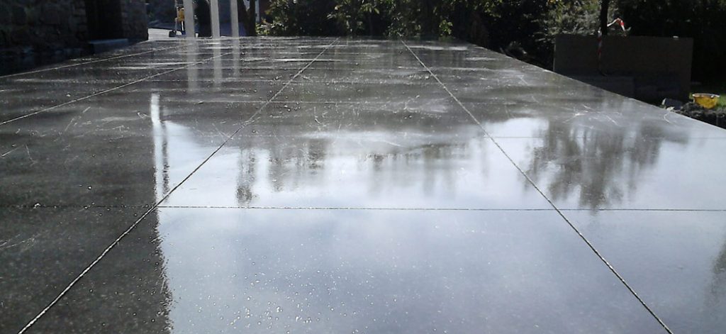 béton poli pour une terrasse exterieure
