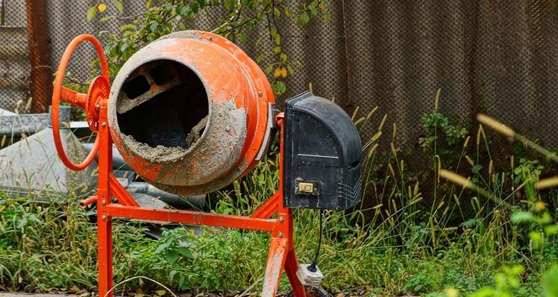 Le gâchage à la bétonnière