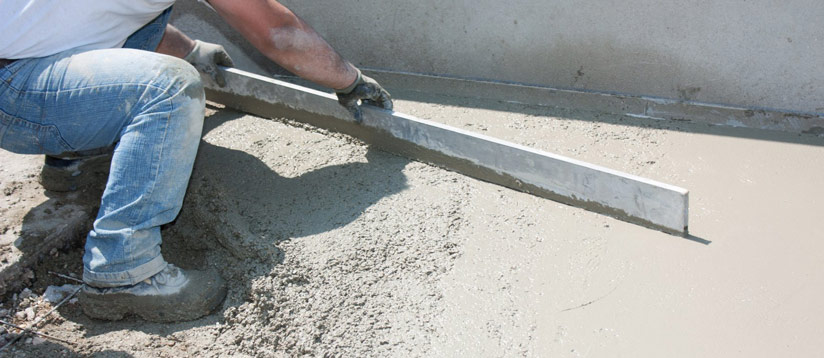 Chape en beton pour bâtiment