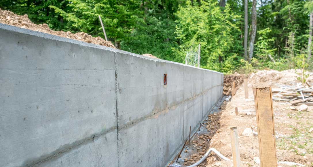 fondation d’un mur en parpaing