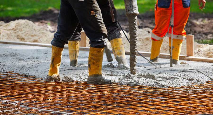 béton fluide pour une dalle ou fondation