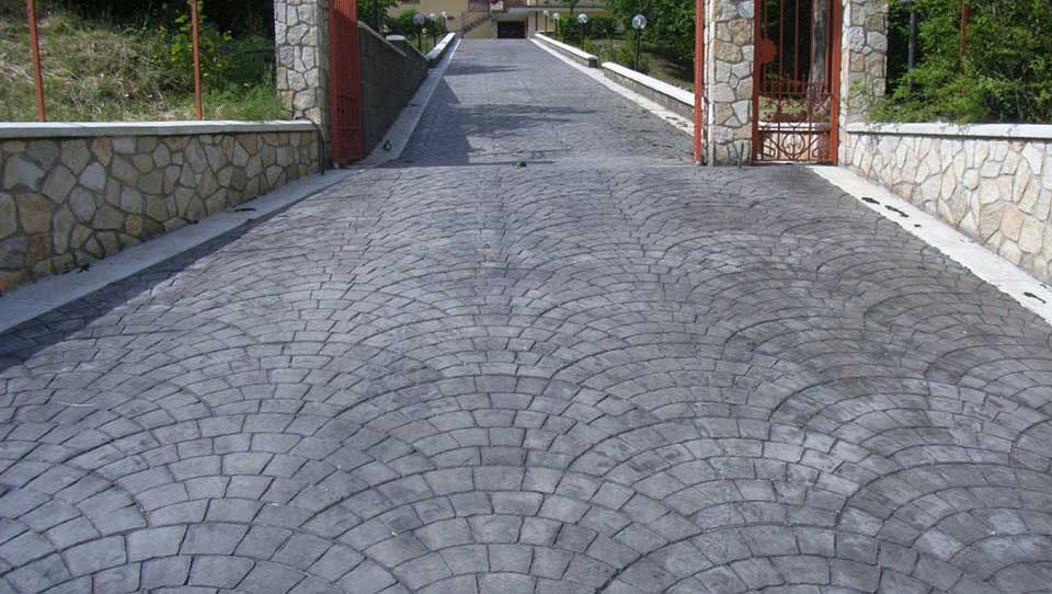 Béton imprimé en exterieur