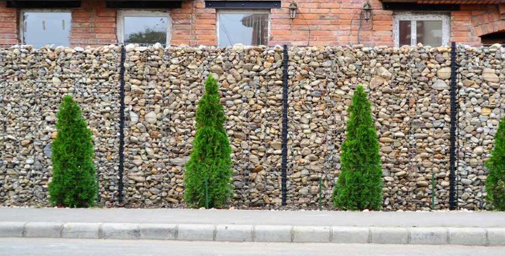 mur de clôture en pierre