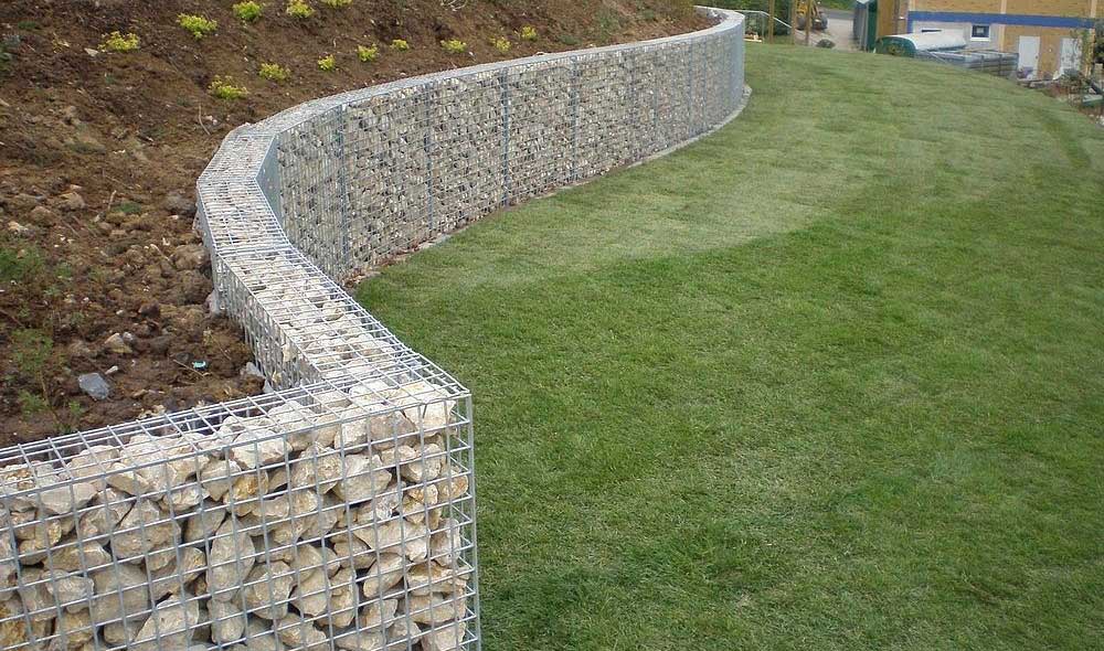 mur de clôture en gabions