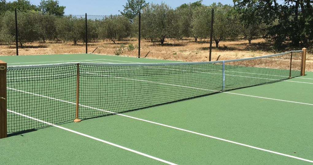 Béton poreux tennis