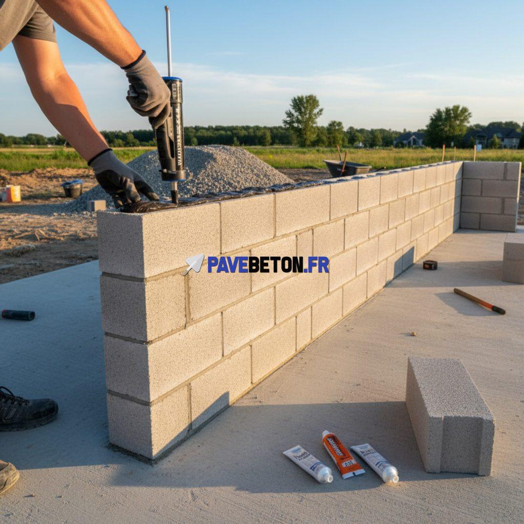 Comment construire un mur en parpaings à coller?