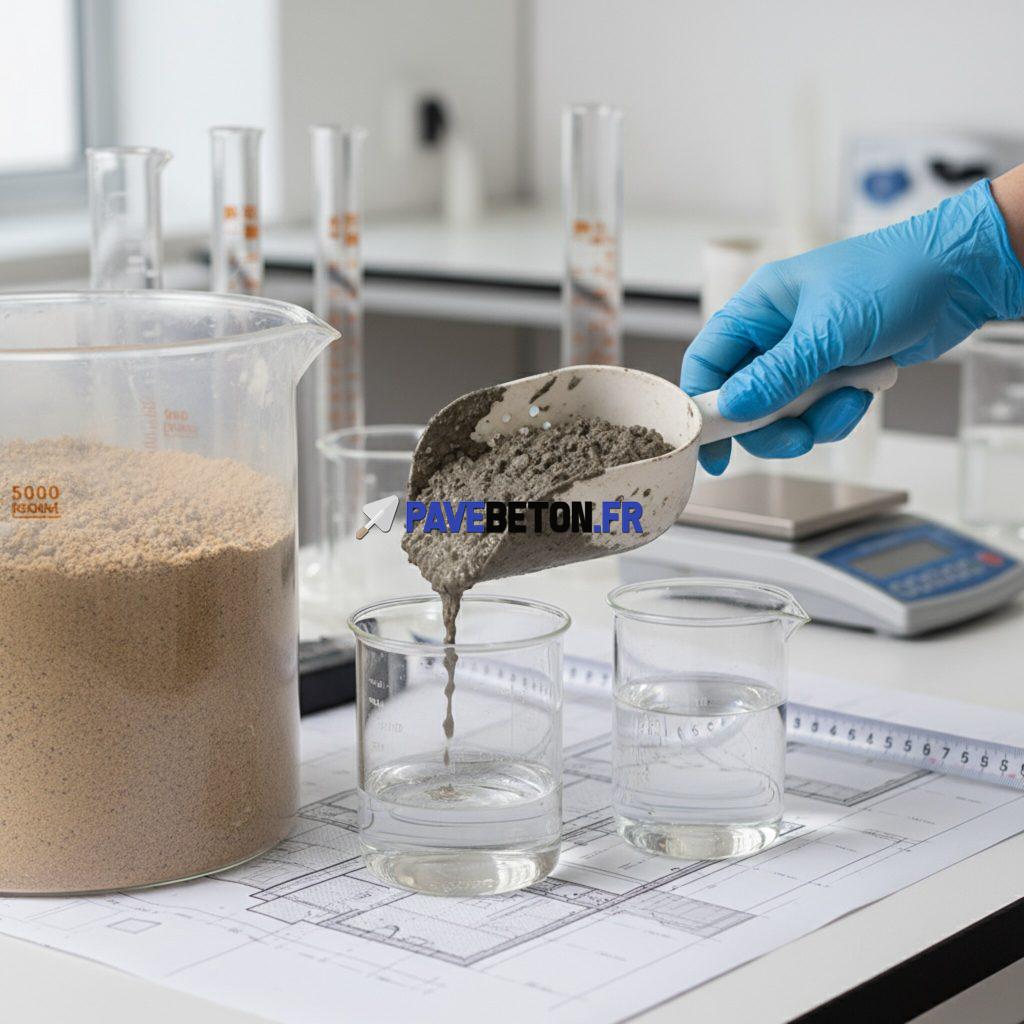 Comment doser correctement le sable dans un mélange de béton?