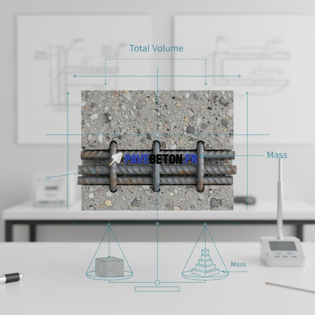 Comment estimer la masse volumique d’un béton armé?