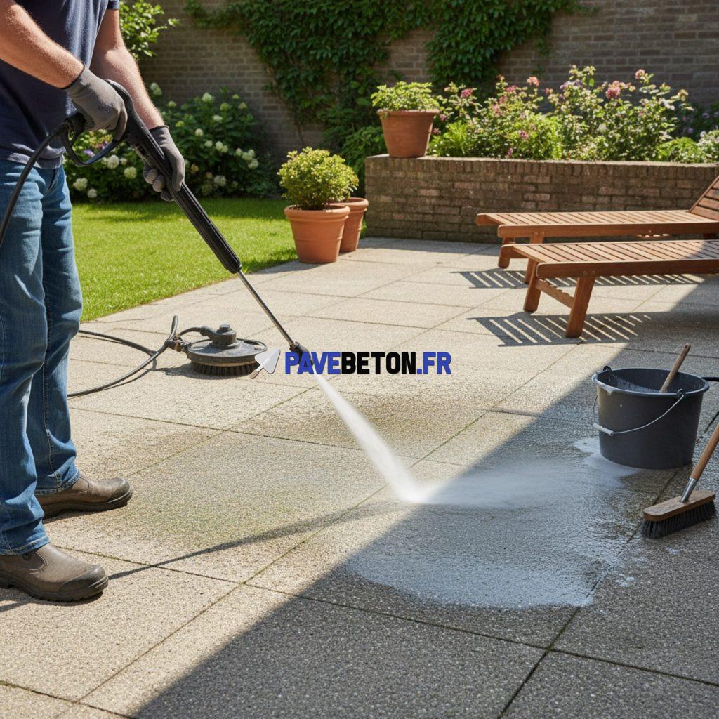 Comment nettoyer une terrasse en béton?