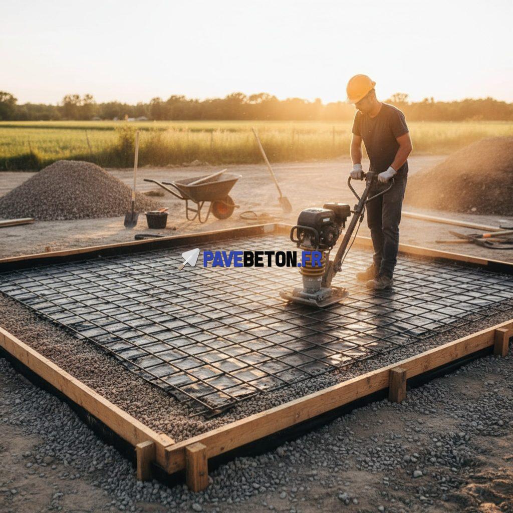 Comment préparer le terrain avant la coulée d’une dalle en béton?