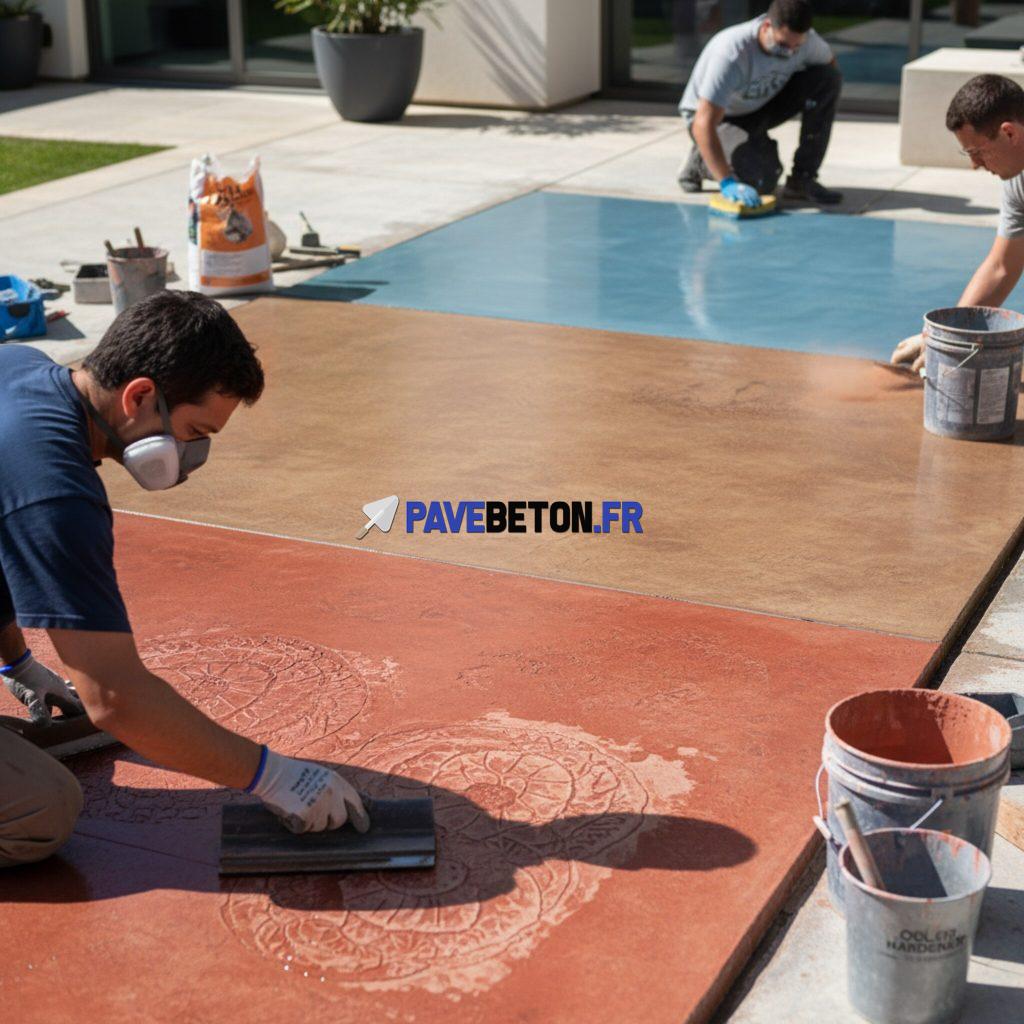 Comment réaliser du béton coloré pour une finition décorative?