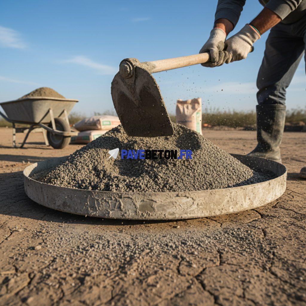 Comment réaliser un mélange de béton ou de mortier à la main?