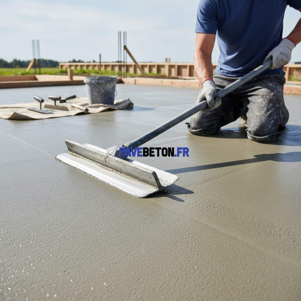 Comment réaliser une finition lisse sur une dalle en béton?