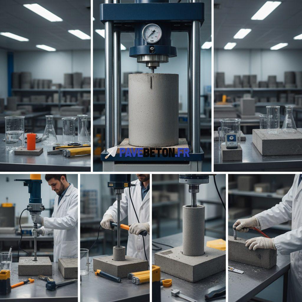 Comment tester la résistance du béton après durcissement?