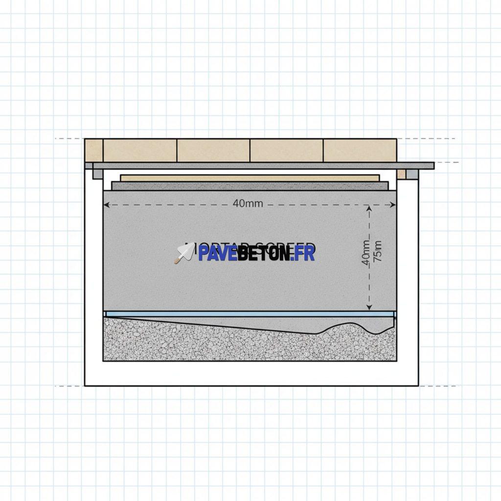 Quelle épaisseur de chape de mortier prévoir?