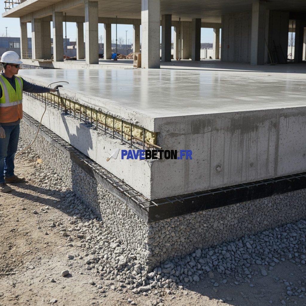 Quelle épaisseur de dalle de béton est recommandée pour une structure solide?
