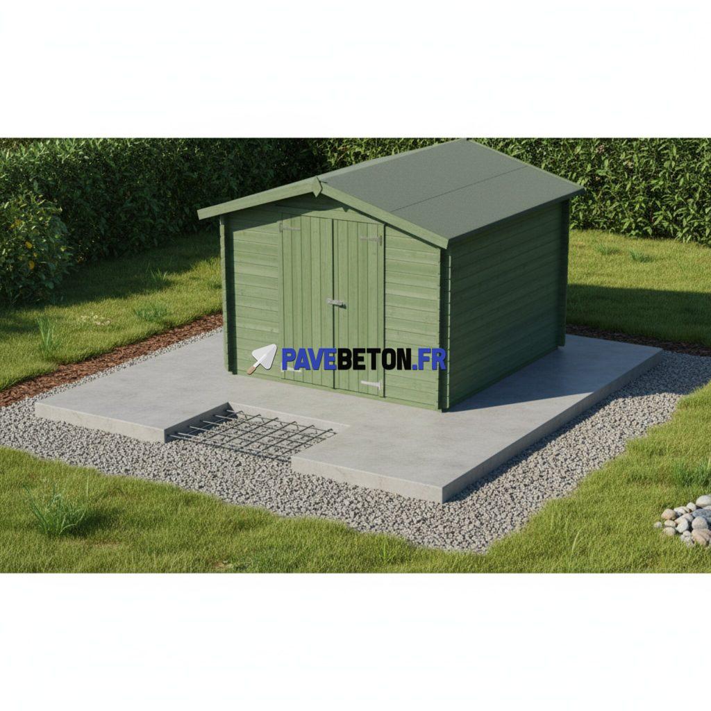 Quelle épaisseur de dalle prévoir pour un abri de jardin?