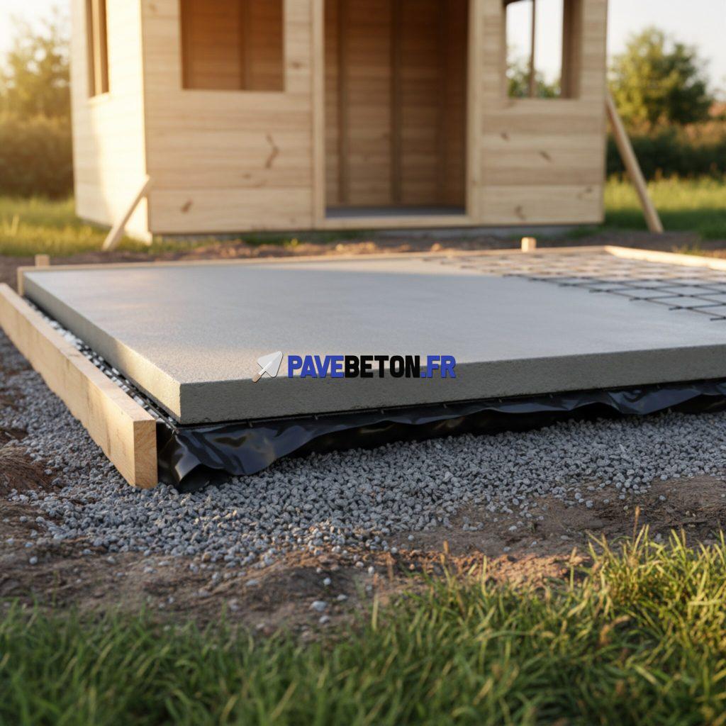 Quelle épaisseur pour la dalle de béton d’un abri de jardin?