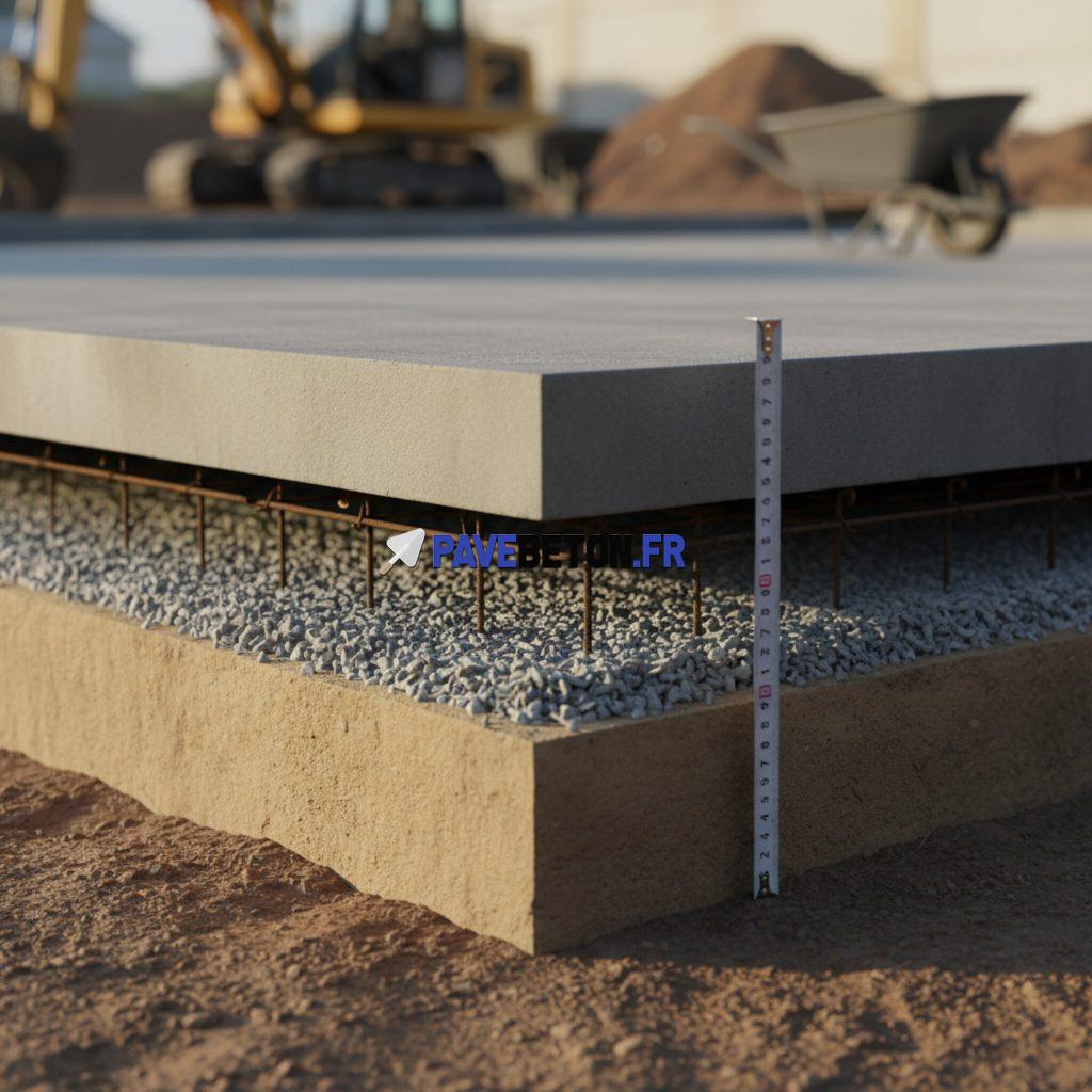Quelle épaisseur prévoir pour une dalle de béton carrossable?