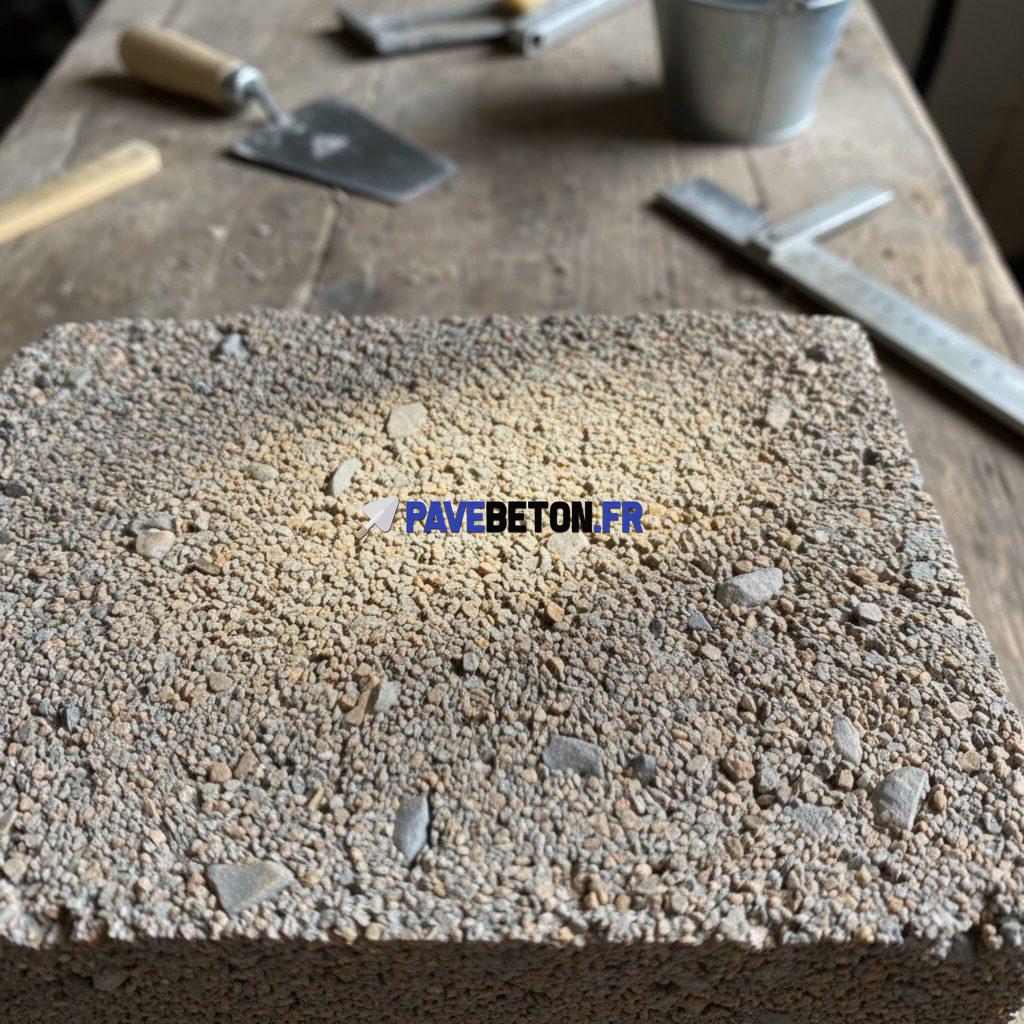 Quelle est la densité du sable pour un mélange de béton précis?