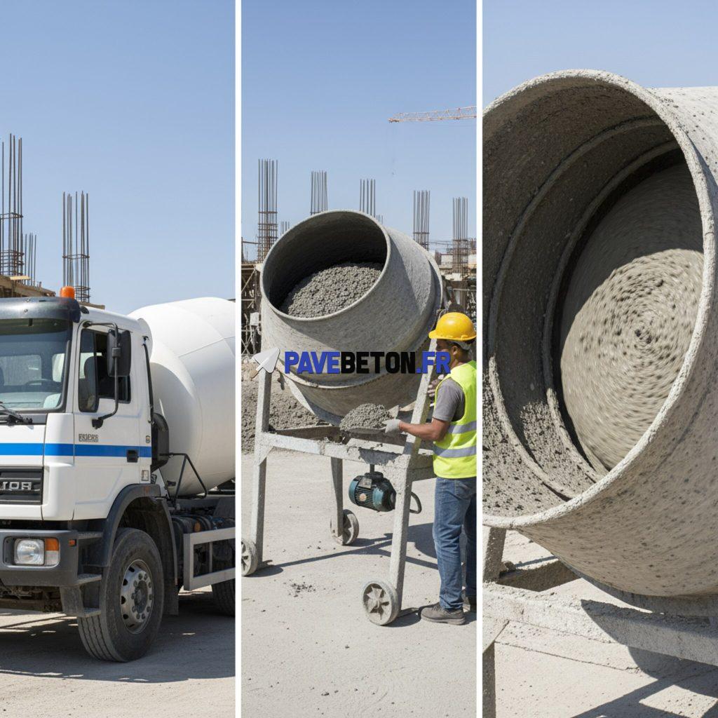 Quelle est la différence entre un camion toupie, un malaxeur et une toupie à béton ?
