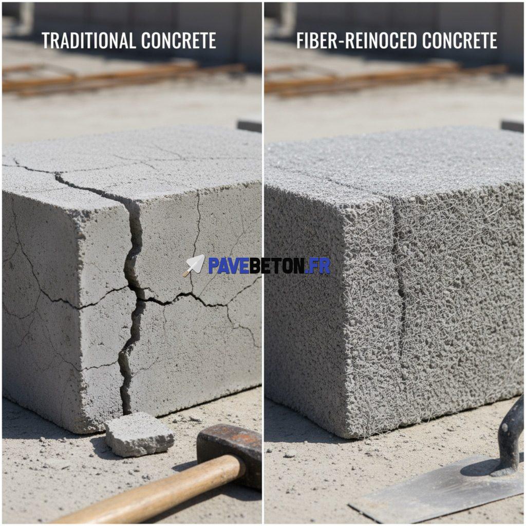 Quelles différences y a-t-il entre le béton fibré et le béton traditionnel?
