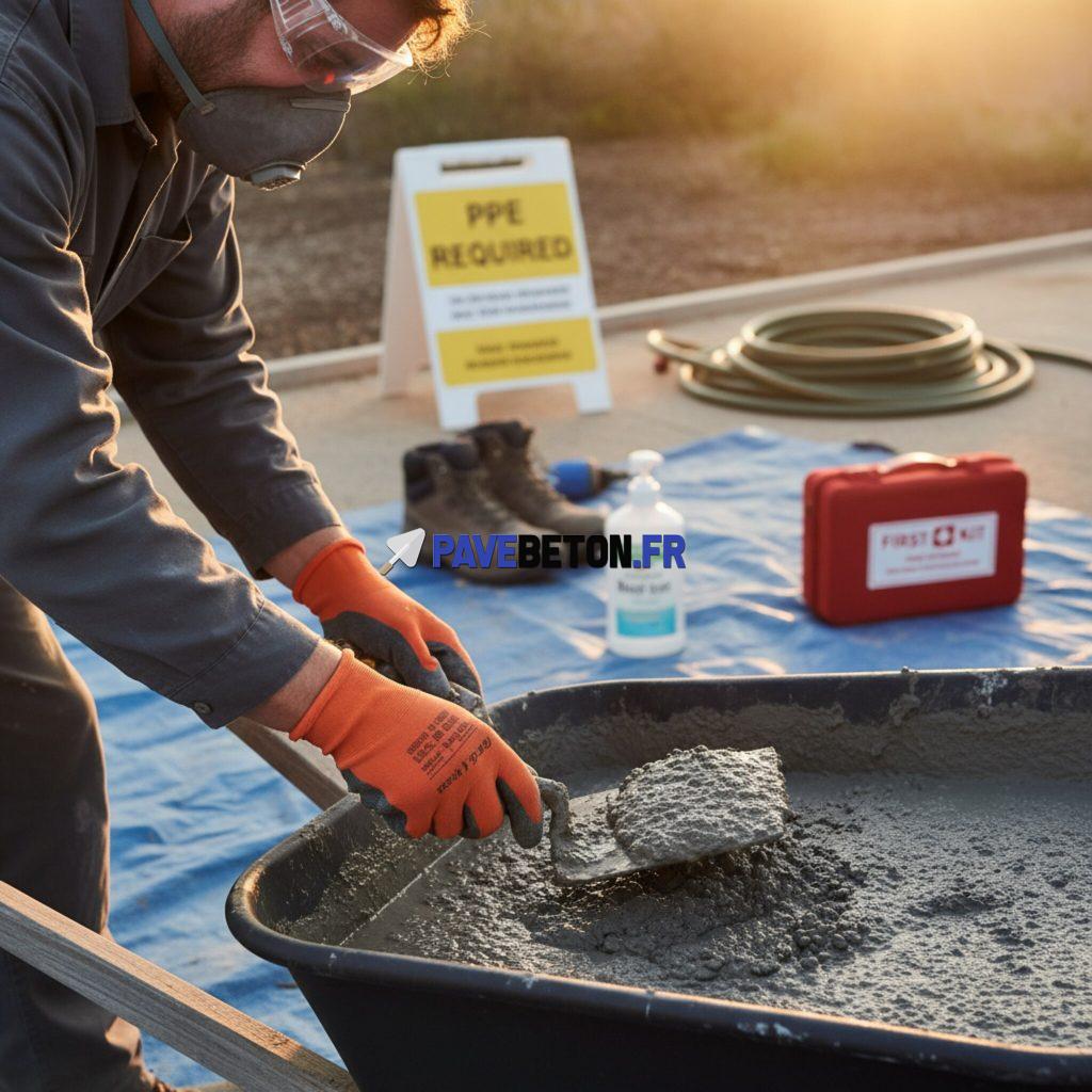 Quelles précautions suivre lors de la manipulation du ciment, béton ou mortier frais?
