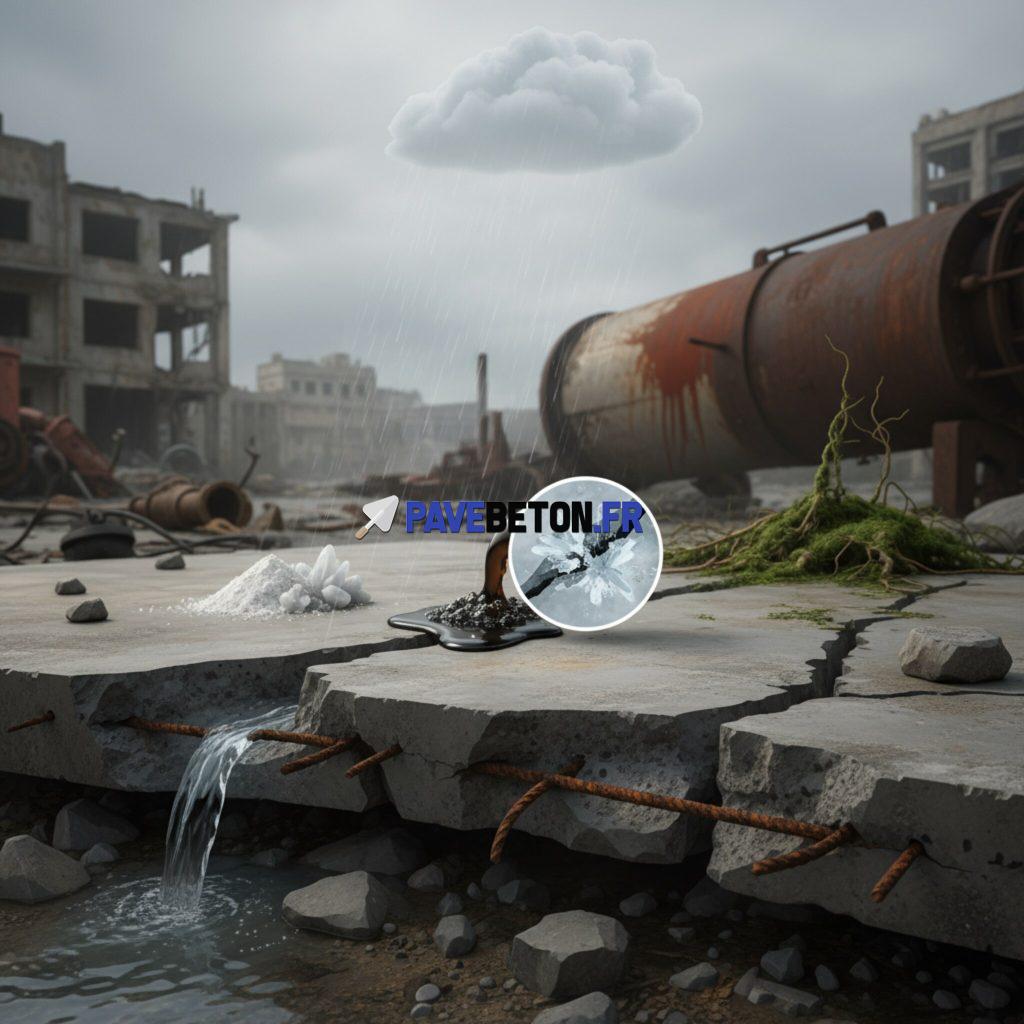 Quelles sont les causes fréquentes de dégradation du béton?