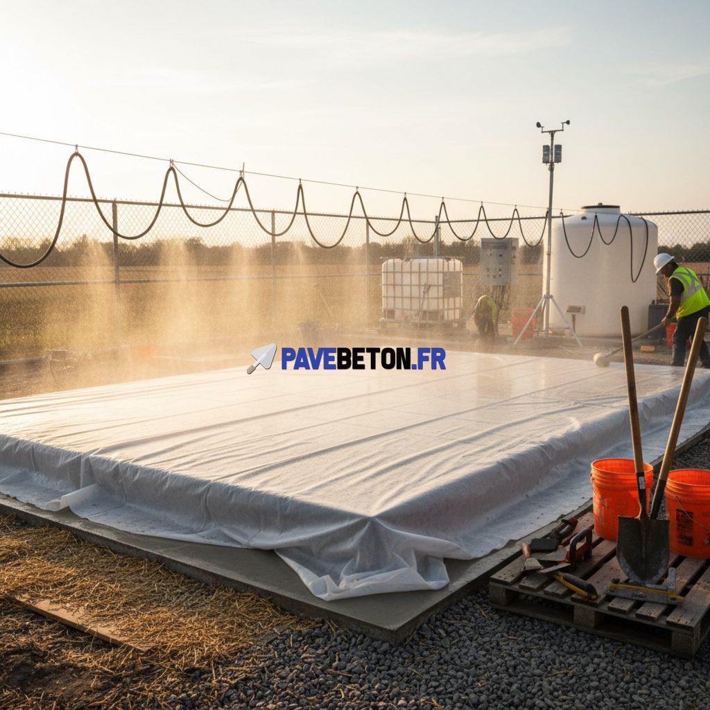 Quelles sont les étapes pour assurer un bon durcissement du béton après la pose?