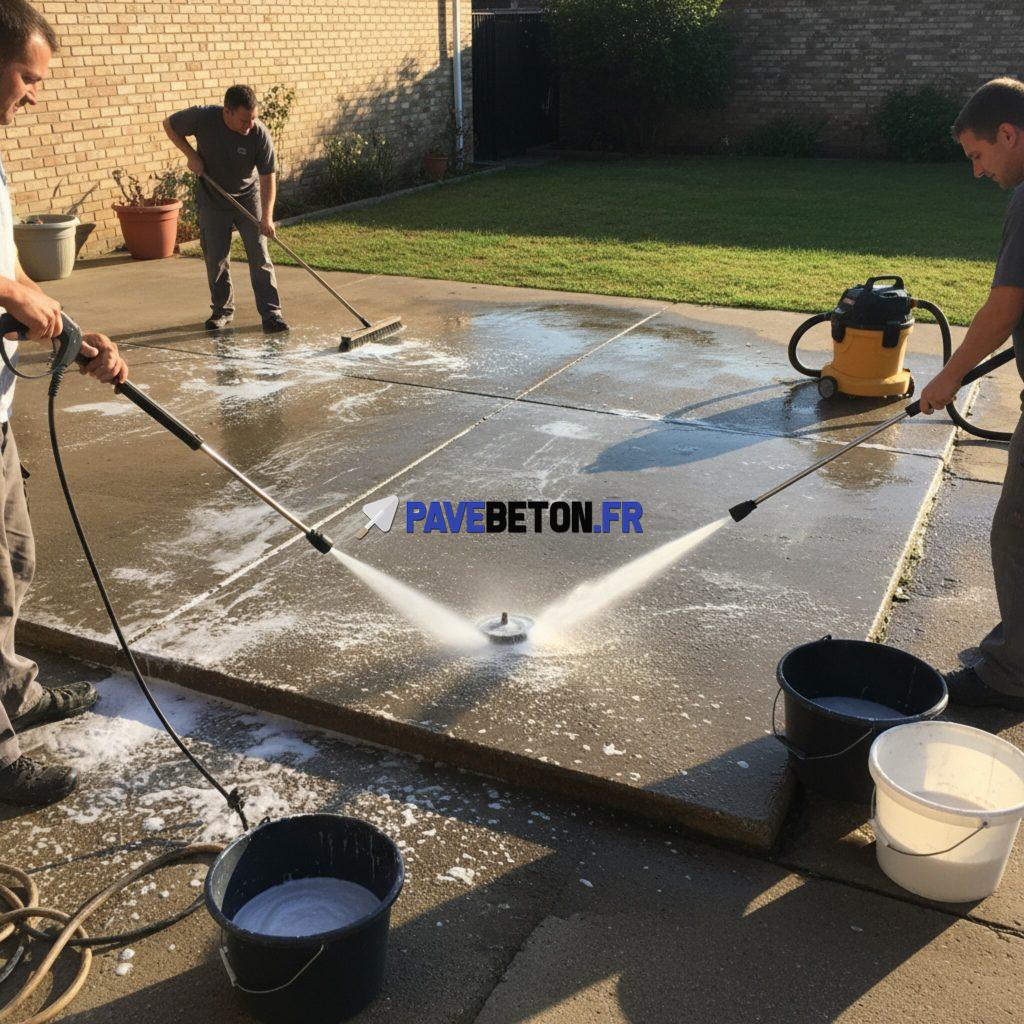 Quelles techniques sont efficaces pour nettoyer une dalle en béton?