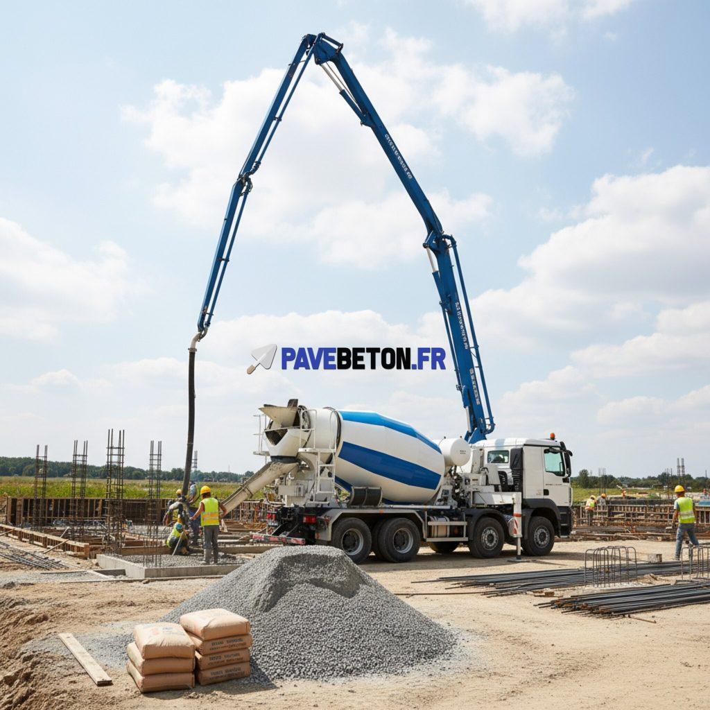 Quels avantages offre un camion malaxeur-pompe sur un chantier?