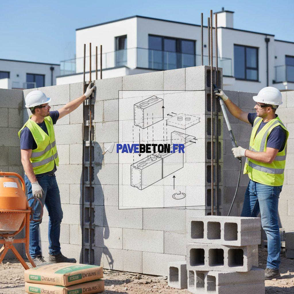 Quels conseils pour construire un mur en blocs à bancher?