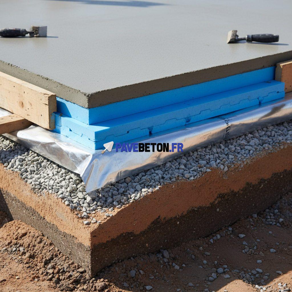Quels matériaux utiliser pour une dalle en béton isolée?