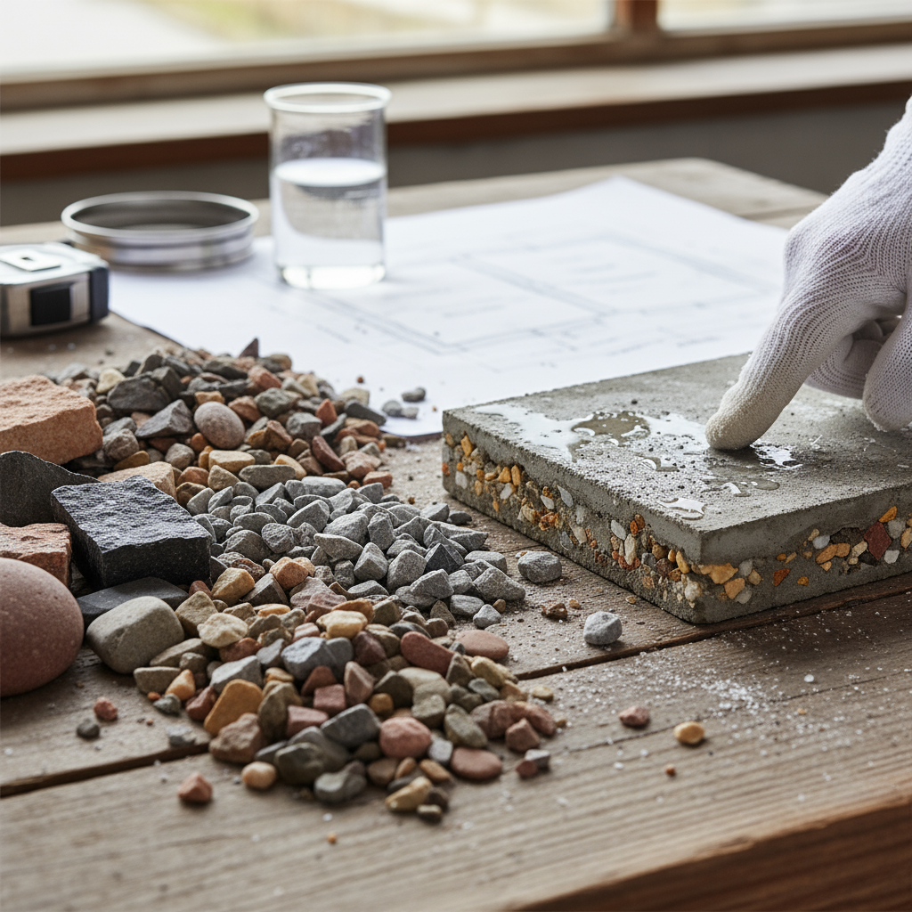 Comment choisir les granulats pour un béton exposé aux intempéries?