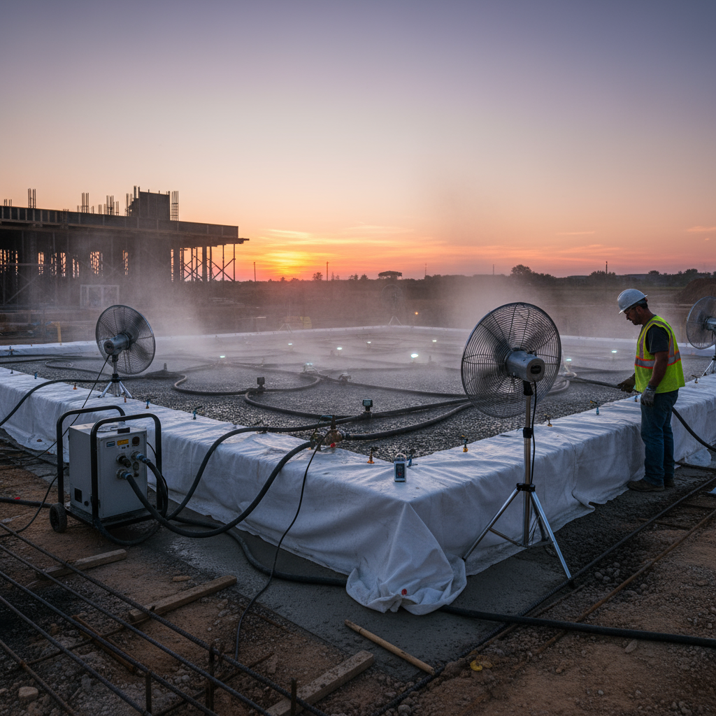 Comment contrôler la température du béton pendant la prise?