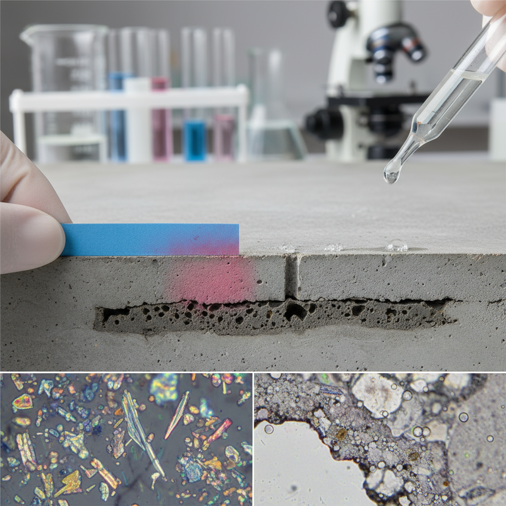 Comment détecter la carbonatation d'une structure en béton?