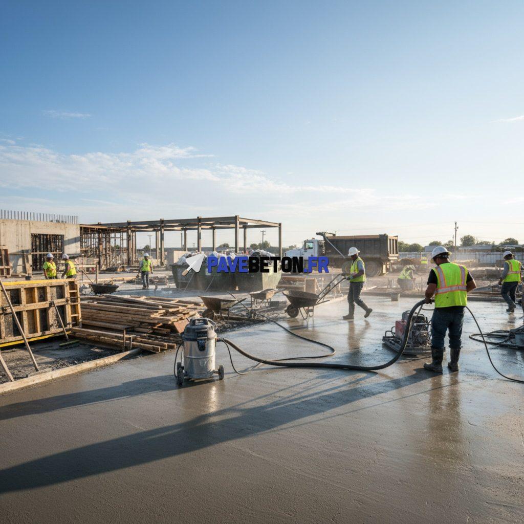 Comment nettoyer un chantier après la coulée du béton?