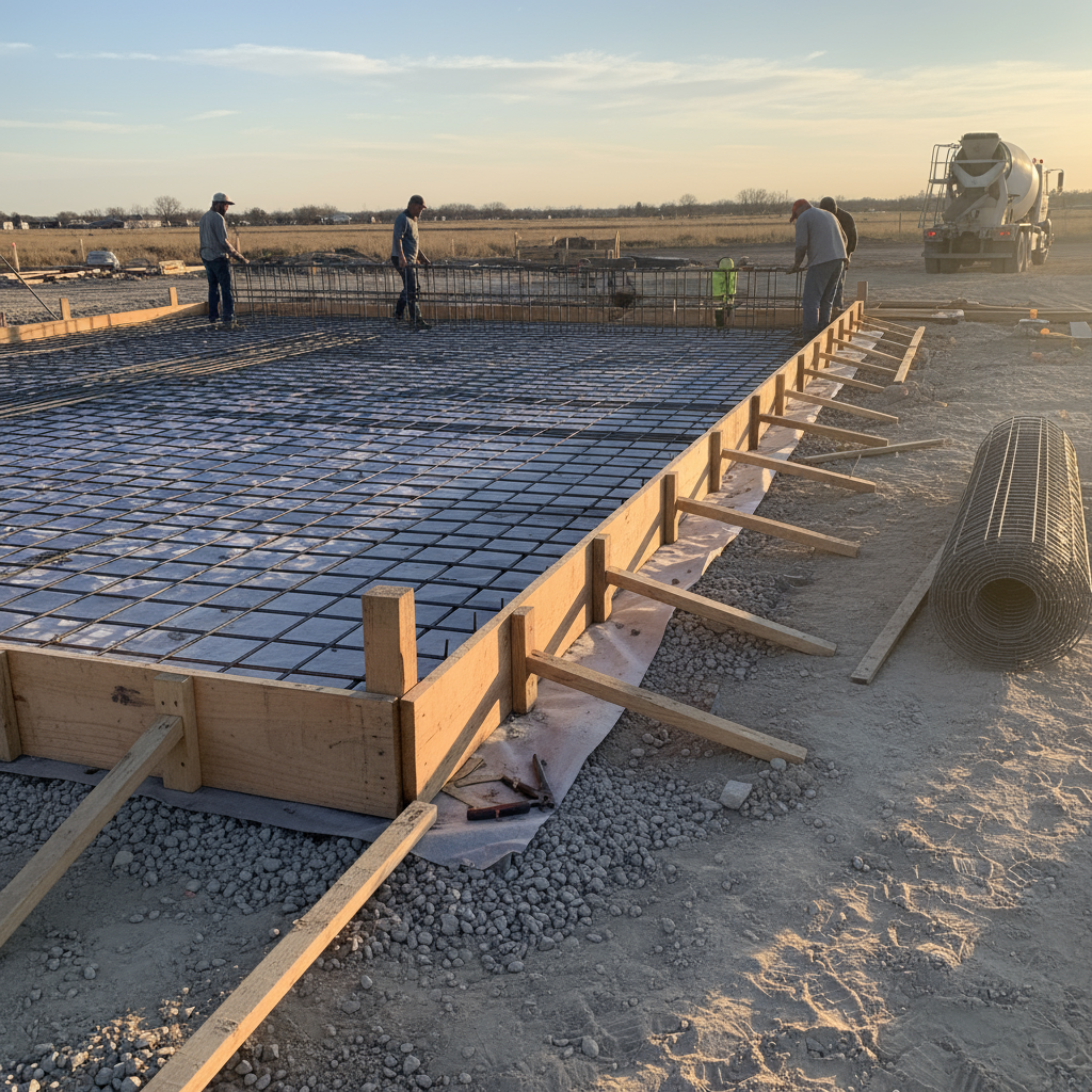 Comment poser des armatures dans une dalle en béton?