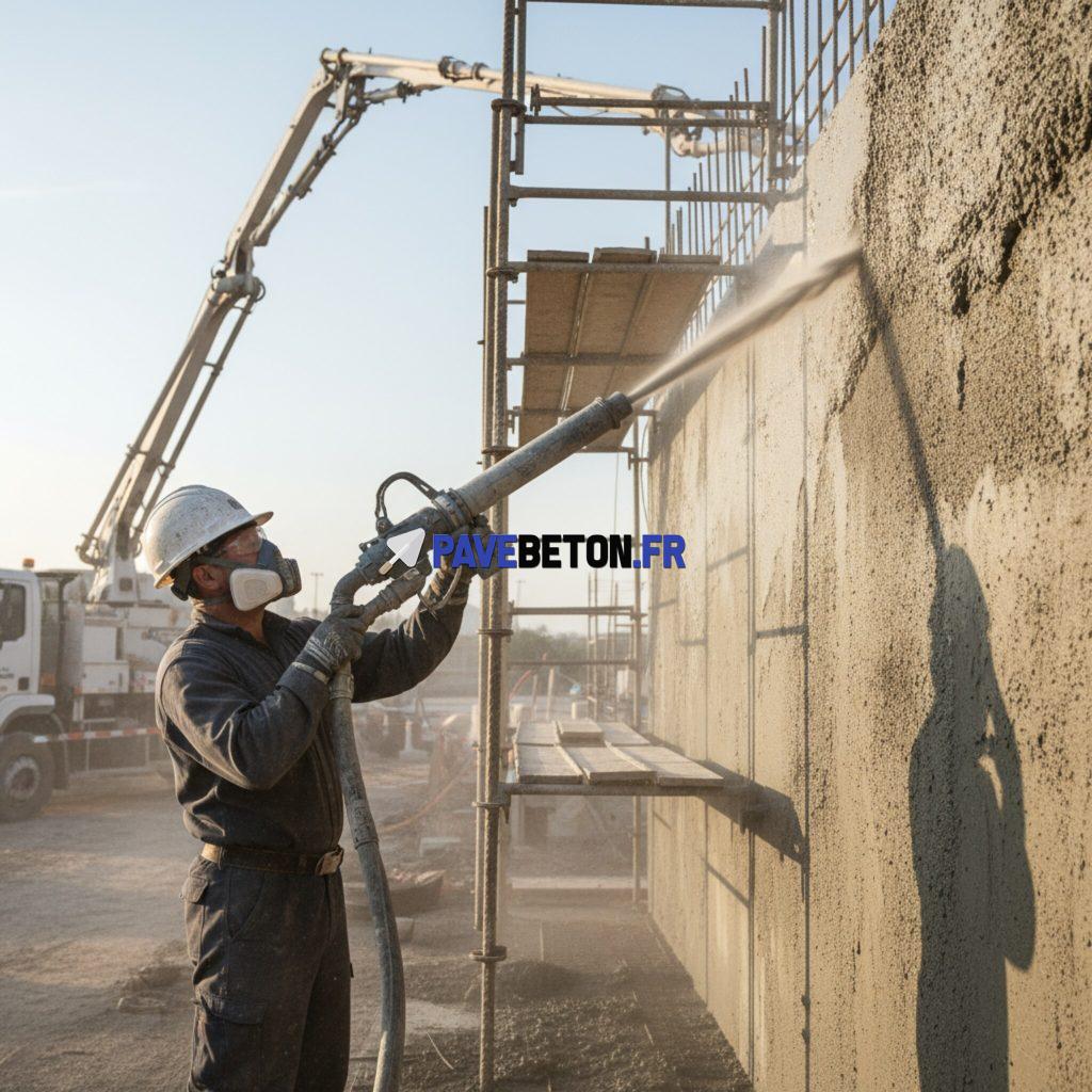 Comment projeter un béton sur une surface verticale?