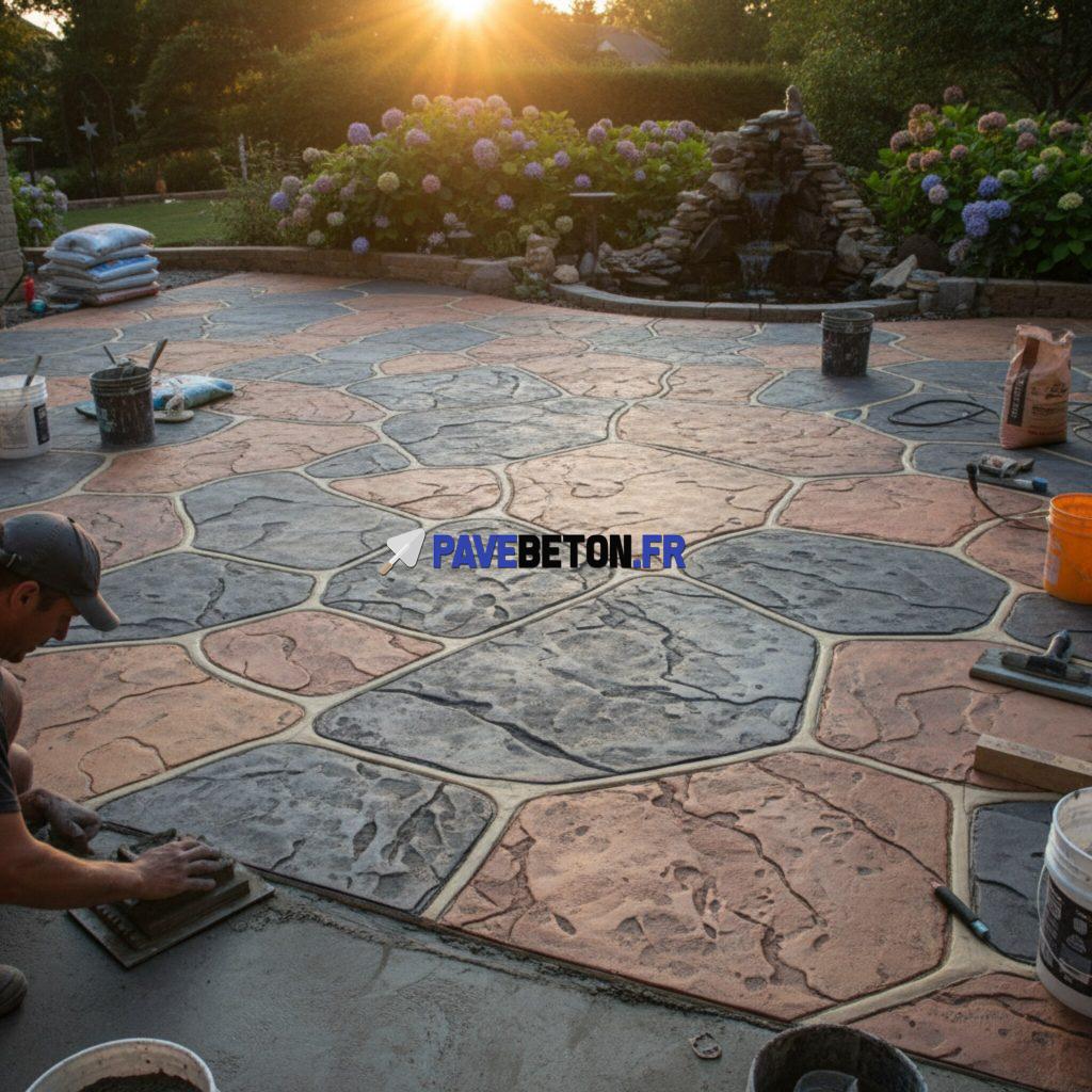 Comment réaliser un béton décoratif imitant la pierre?
