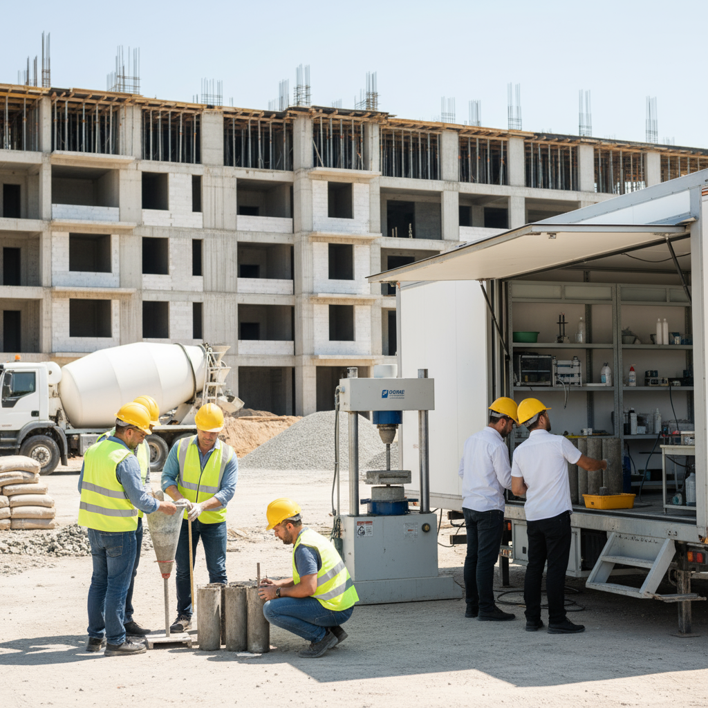 Comment réaliser un contrôle de qualité du béton sur chantier?