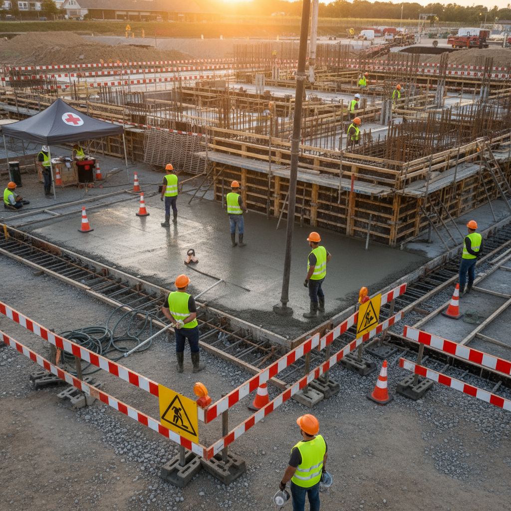 Quelles mesures prendre pour assurer la sécurité lors du bétonnage?