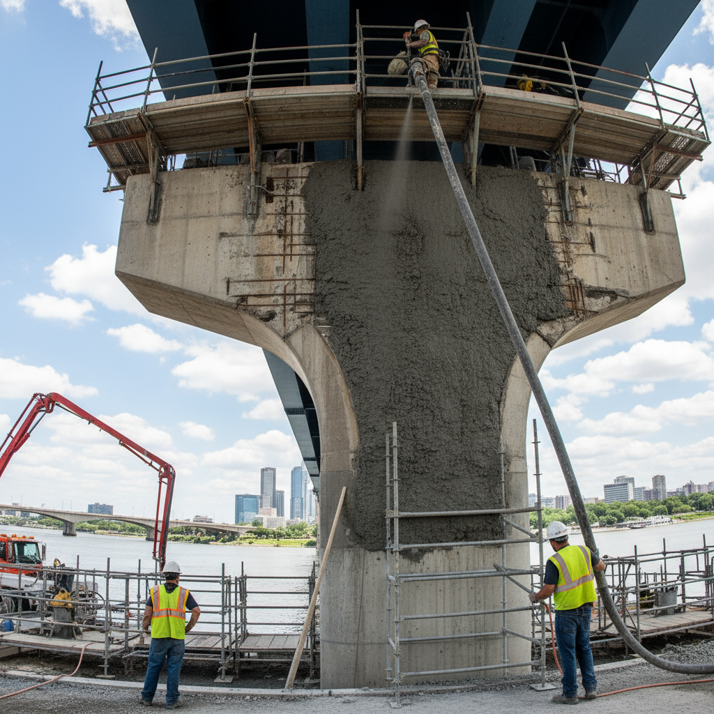 Quels sont les avantages du béton projeté pour les travaux de réparation?