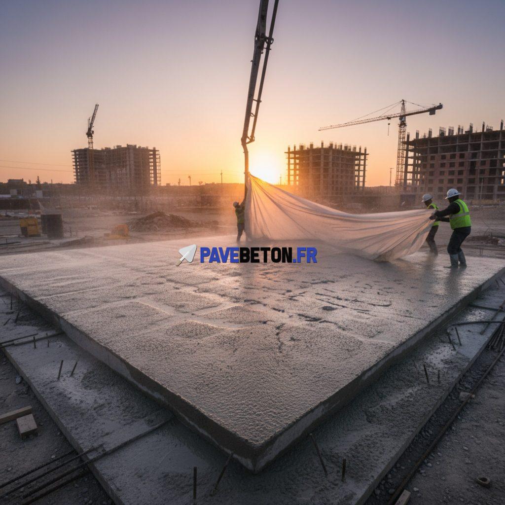 Quels sont les effets du vent lors du coulage du béton?