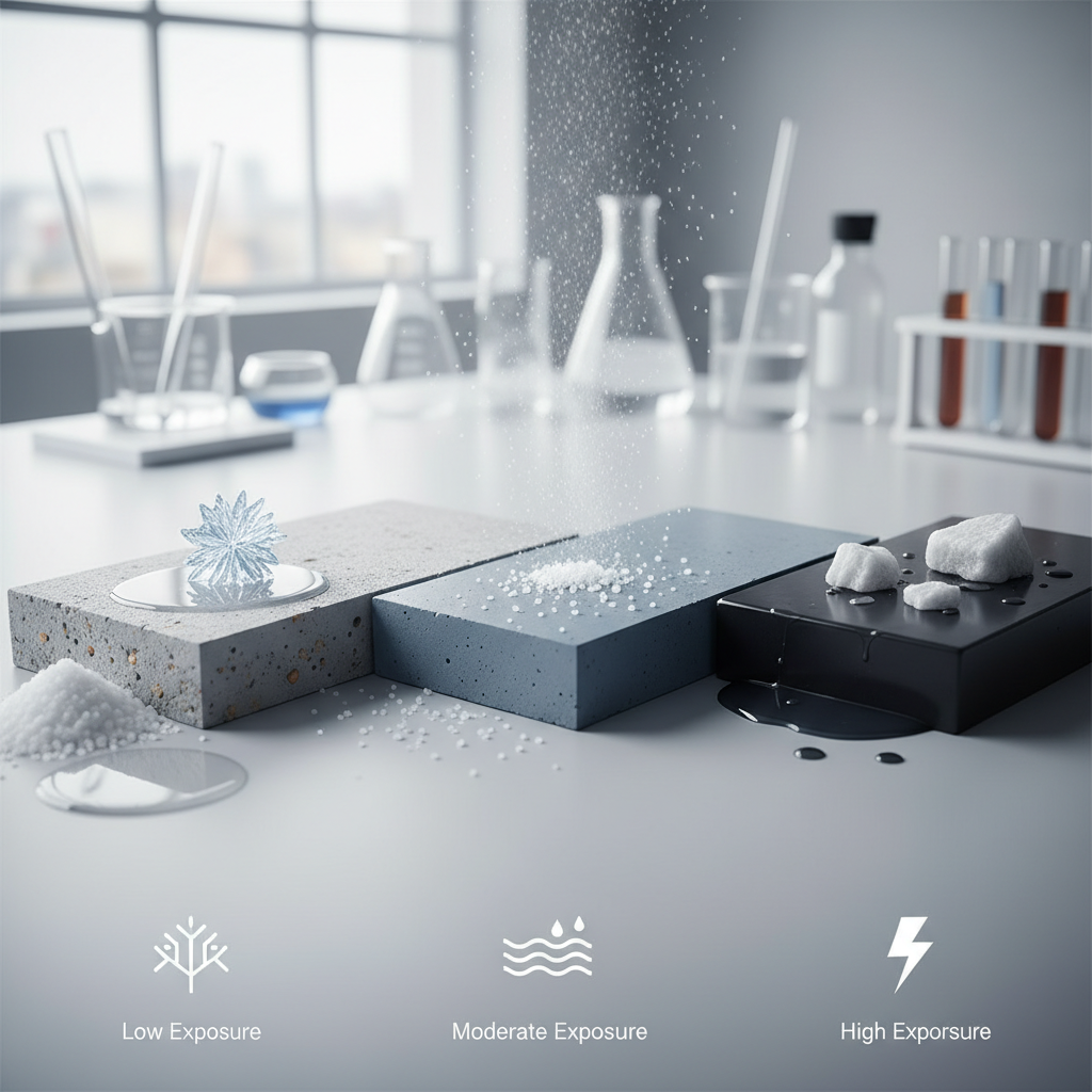 Comment choisir le type de béton en fonction de l'exposition aux sels de déneigement?