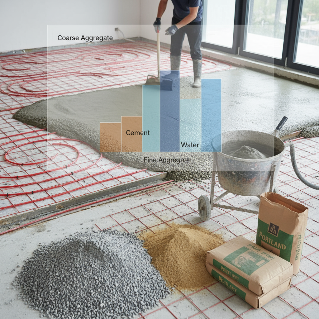Comment doser le béton pour une dalle de plancher chauffant?