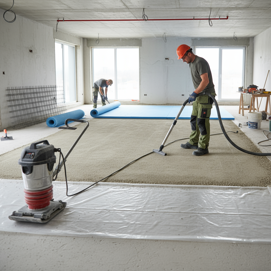 Comment préparer le sol avant la pose d’une chape en béton?